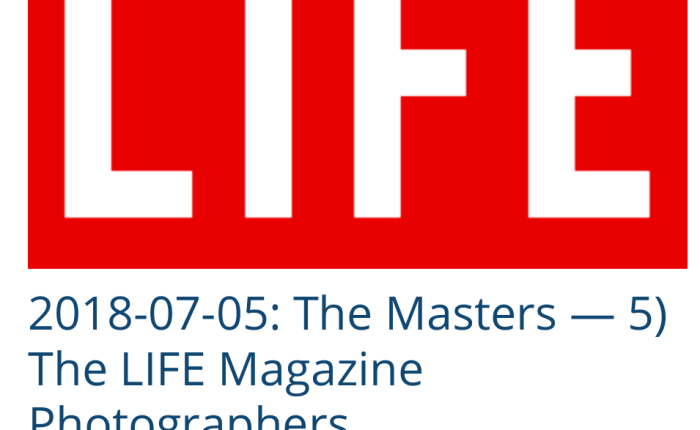 A lecture in LIFE (…magazine that is)